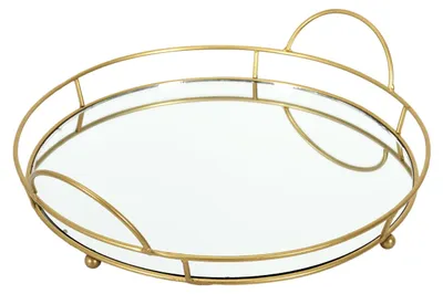 Immagine prodotto di Vassoio a specchio dorato ⌀28cm