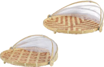 Image de Housse pour aliments 35 cm Bambou 1 pièce assortie Nature