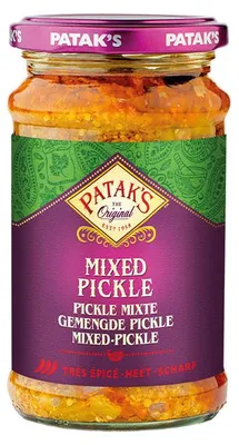 Zdjęcie produktu dla Patak's Mixed Pickle 283 g – ostra mieszanka tradycyjne indyjskie pikle