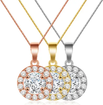 Produktbild von Gnoce Kette mit Stein ELN012-S Silber