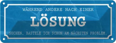 Produktbild von vianmo Blechschild 10x27 cm während andere Lösung suchen Dekoration Spruch Zitat