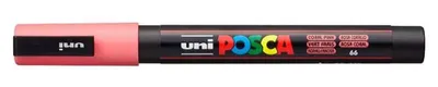 Zdjęcie produktu dla POSCA PC-3M, 1 szt., Różowy, Końcówka pociskowa, Czarny, Różowy, Drobny, 0,9 mm