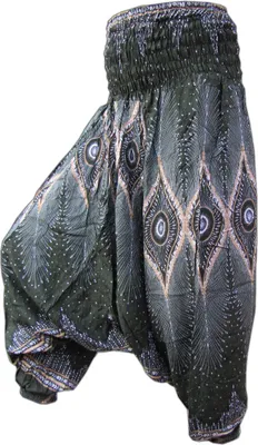 Productafbeelding van PANASIAM Aladin broek, model Peacock, artikelnummer Ae01Pcock, kleur groen, maat L