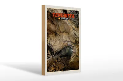 Produktbild von Holzschild Reise 20x30cm Teneriffa Spanien Cueva del Viento Höhle