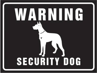 Produktbild von Dreifke® Hinweisschild, Warning Security Dog, Aluminium, 150 x 200 mm, Alu ge...