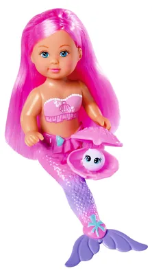 Produktbild von Simba Evi Love Mermaid Pearl Puppe – Ankleidepuppe Meerjungfrau mit magischer Pe