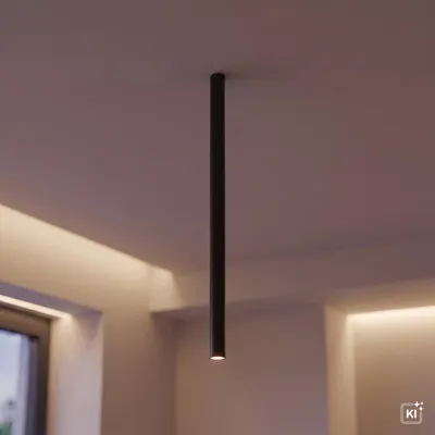 Produktbild von Spot Lampe Decke Aluminium GU10 D: 4 cm rund Aufputz Schwarz Modern Deckenlampe, KI-generiertes Bild