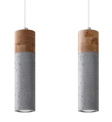 Zdjęcie produktu dla Lampa wisząca z betonu architektonicznego ZANE 2 szara Sollux Lighting model SL.0966