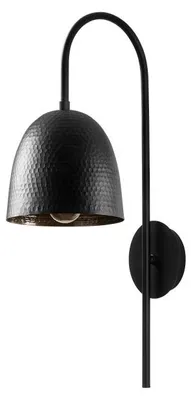 Image de Applique murale Lampe en métal noir 16 x 24 x 57 cm E27 40 W IP20