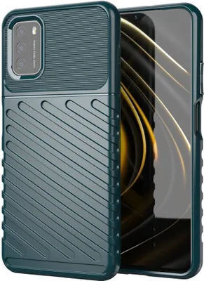 Produktbild von Robuste Thunder Hülle für Xiaomi Poco M3/Redmi 9T - Grün KP10755