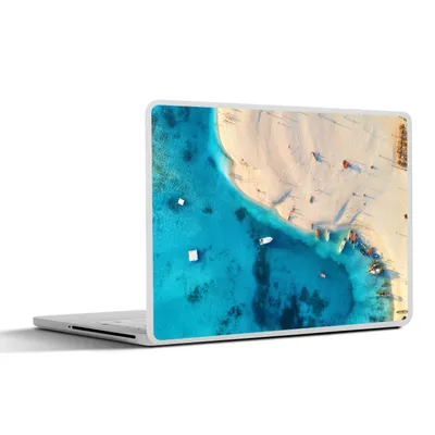 Produktbild von MuchoWow® Laptop Aufkleber Sticker Cover Strand - Boot - Meer 30x21 cm - Sticker für Laptop - Selbstklebend