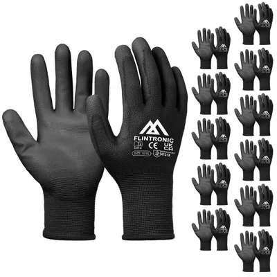 Productafbeelding van Beschermhandschoenen met Polyurethancoating, 12 paar, maat XL, voor industrieel gebruik