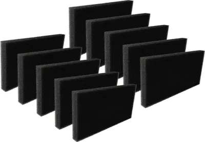 Produktbild von vhbw 10x Schaumfilter kompatibel mit Gorenje D98F66F, DA82IL, D 9864 E, D9864E, DA82L, DA83IL/I, D9866E, D9866EUK, D9866, D98F65F Wäschetrockner