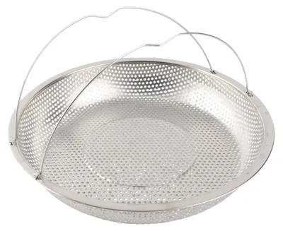 Imagen del producto de Cesta de vapor para sartenes, 22,5 cm, forma redonda universal, acero inoxidable, para verduras