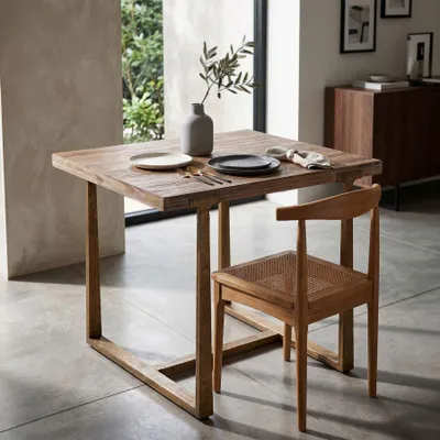 Produktbild von Moderner quadratischer Esstisch Ankara aus Holz und Metall – Schlichtes und markantes Design – Moderner Stil 142814000Q