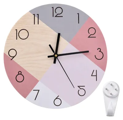 Stille moderne Wanduhr, 30 cm, ohne Tickgeräusch, Wandmontage