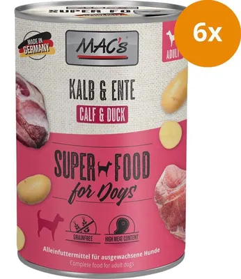 Obrázok produktu pre MAC's 925, Dospelý, Akékoľvek plemeno, Kačka, Teľacie, 400 g