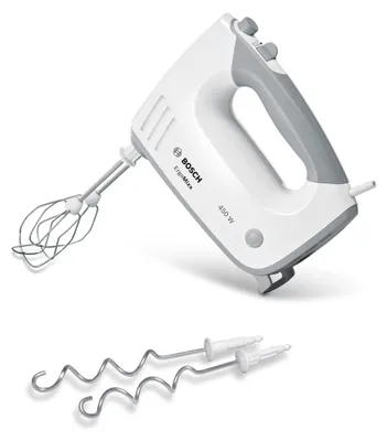 Obrázek produktu pro Bosch ruční mixér ErgoMixx MFQ36400, 2 metly, 2 hnětací hák z nerezové oceli, vhodné do myčky