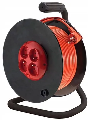 Produktbild von Elgotech Kabeltrommel 4 Steckdosen 20m orange
