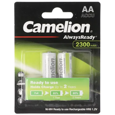 Produktbild von AA, Mignon LR6, HR6, NiMH Akku mit bis zu 2300mAh in 2er Blisterverpackung, Always Ready mit geringer Selbstentladung, Ready to Use Akku