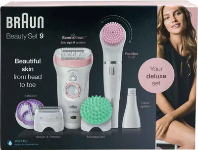 Produktbild von Silk-épil 9-995 SensoSmart Beauty Set 9 (weiß/roségold)