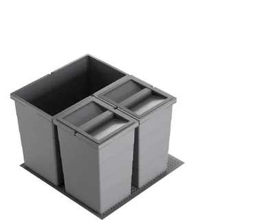 Obrázek produktu pro Odpadkový koš Hailo 3301762 Allegro 350 vložka 2x13 + 28 l tmavě šedý