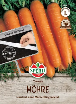Produktbild von SPERLI Möhren Saatband Tozresis F1 Daucus carota 5 lfd. Meter