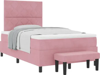 Image de Lit à sommier tapissier avec tête de lit Rosa, 200 x 120 cm, velours