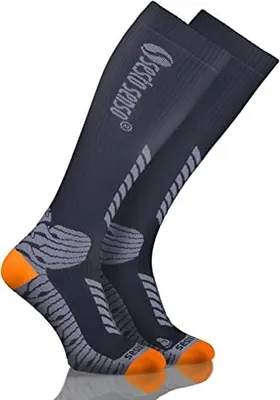 Produktbild von Sesto Senso Kompresné ponožky Športové ponožky Dámske pánske bežecké ponožky Trekking - čierne - 39-42