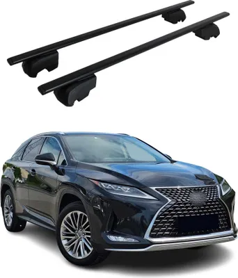Image de Barres de toit Transversales pour Lexus RX 2015-2025 ABE Fer Noir 2x