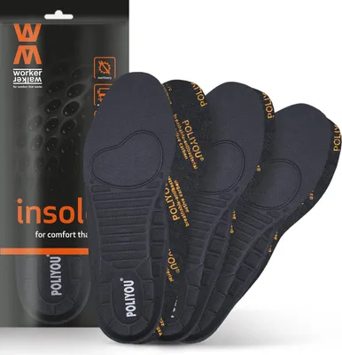 Produktbild von Anti-Schweiß-Arbeitsstiefel-Einlagen - 3 Paar Worker Walker Poliyou - Größe 43 EUR