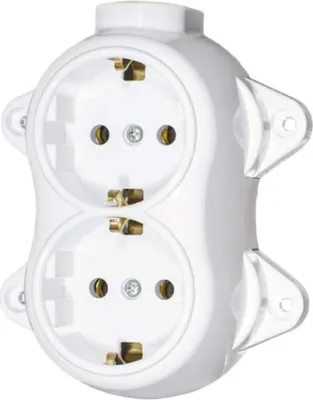 Immagine prodotto di Presa a muro vintage Interruttore luce Interruttore retrò rotondo Interruttore invertitore Interruttore di serie (2 ganci bianchi)