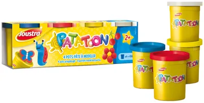 Image de Joustra Kit de pâte à modeler ludique PATATOON 4 couleurs de base 456 g