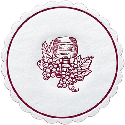 Produktbild von Duni Glasuntersetzer Traube bordeaux 10cm 8lagig 250 Stück