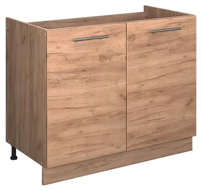 Produktbild von Spülenunterschrank Vicco Fame-Line Goldkraft Eiche/Goldkraft Eiche 100 cm, AP Eiche, Model 61607