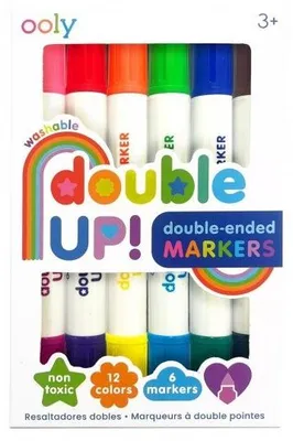 Immagine prodotto di Pennarelli a doppia punta OOLY Double Up, confezione da 6 (12 colori) per bambini