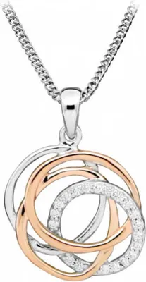 Produktbild von Stylish bicolor necklace with zircons SC406