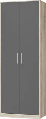 Produktbild von SMARTBett Schrank Kleiderschrank Aktenschrank 80 cm Eiche Sonoma/Anthrazit