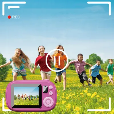 Obrázek produktu pro ZREE S100 duální fotoaparát mini kamera 720P/2,0" displej malý praktický fotoaparát růžový