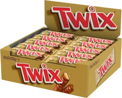 Produktbild von Twix Riegel Keks mit Karamell umhüllt von Schokolade 50g 32er Pack