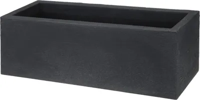 Produktbild von 4gardenz® Stone rechteckiger Pflanzkübel 29x80x29 cm - Steingrau