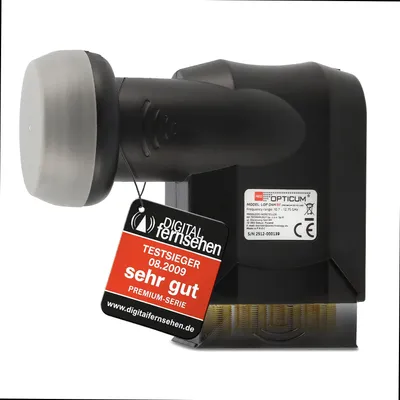 Produktbild von RED OPTICUM 04H Octo LNB – Digital 8-fach LNB mit LTE Filter, 0.1dB Rauschmaß und ausziehbarem Wetterschutz, Full HD - 4K UHD Sat-LNB 8 Teilnehmer für Satellitenschüssel Satelliten TV (schwarz)