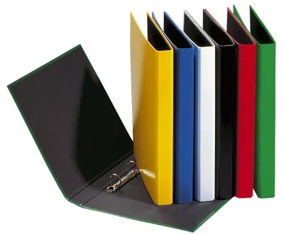 Productafbeelding van Pagna® 20407-00 Ringband Basic Colours - A5, 2-bugelmechanisme, ring-Ø 25 mm, diverse kleuren
