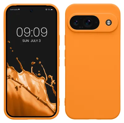 Produktbild von kwmobile Handyhülle für Google Pixel 9 Hülle - weiches Handy Silikon Case - Schutzhülle Cover - Fruity Orange