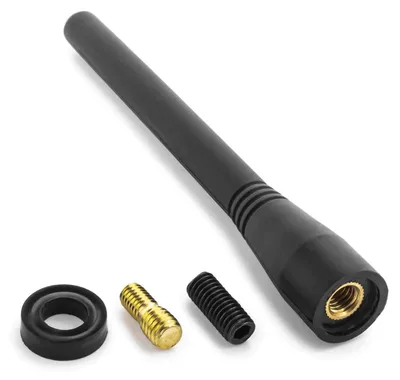 Kurze Stab-Dachantenne 10 cm, AM/FM, M5/M6, schwarz