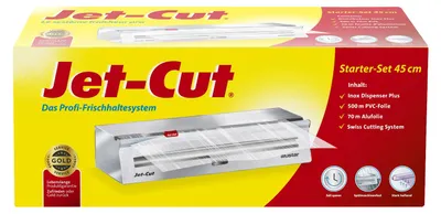 Produktbild von Jet-Cut Inox Starter-Set 45 cm, Dispenser, 500 m Folie, 70 m Alufolie