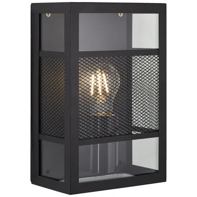 Produktbild von Außenwandlampe Schwarz mit IP44 Spritzwasserschutz - Haustür / Garten