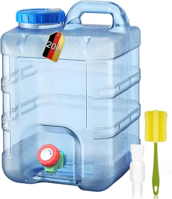 Produktbild von Wassinkanister 20 Liter, mit Hahn und Schraubdeckel, BPA-frei, für Camping