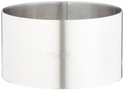 Patissierring 8x4,5 cm Edelstahl silber