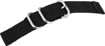 Produktbild von Nylon-Uhrenarmband, schwarz, Dornschließe, 20 mm / 22 mm